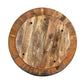 Arthur Mango Wood Coffee Table In Round Shape Dark Brown The Urban Port UPT-32180