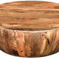 Arthur Mango Wood Coffee Table In Round Shape Dark Brown The Urban Port UPT-32180