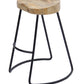 30’’ Saddle Seat Bar Stool with Metal Legs Brown and Black By The Urban Port UPT-37900