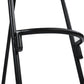 Ela 24 Inch Counter Height Stool Mango Wood Saddle Seat Iron Frame Brown and Black By The Urban Port UPT-37910