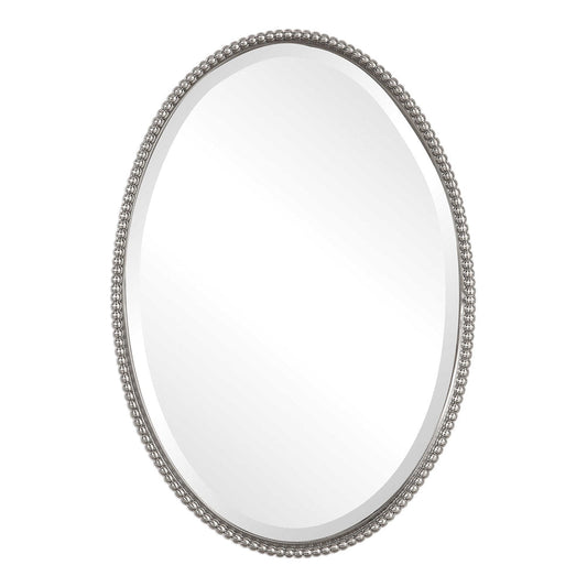 Uttermost Sherise Brushed Nickel Oval Mirror By Casagear Home