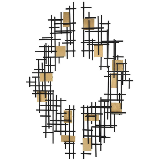 Uttermost Reflection Metal Grid Wall Decor, Set of 2 By Casagear Home