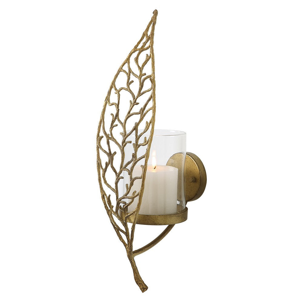 Uttermost Woodland Treasure Gold Candle Sconce By Casagear Home UT-04334