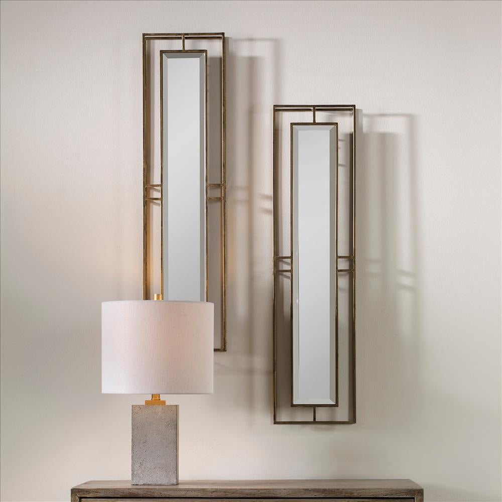 Uttermost Rutledge Gold Mirrors S/2 By Casagear Home UT-07082