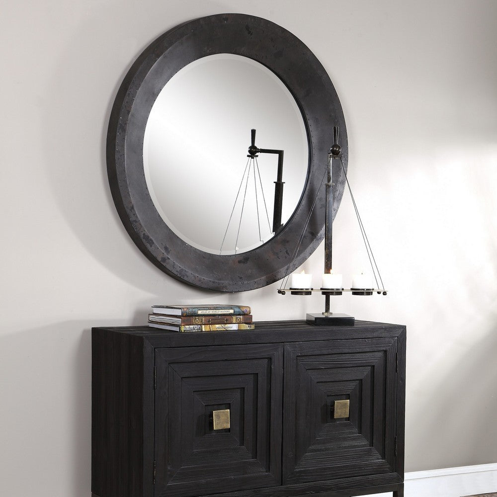 Uttermost Frazier Round Industrial Mirror By Casagear Home UT-09589