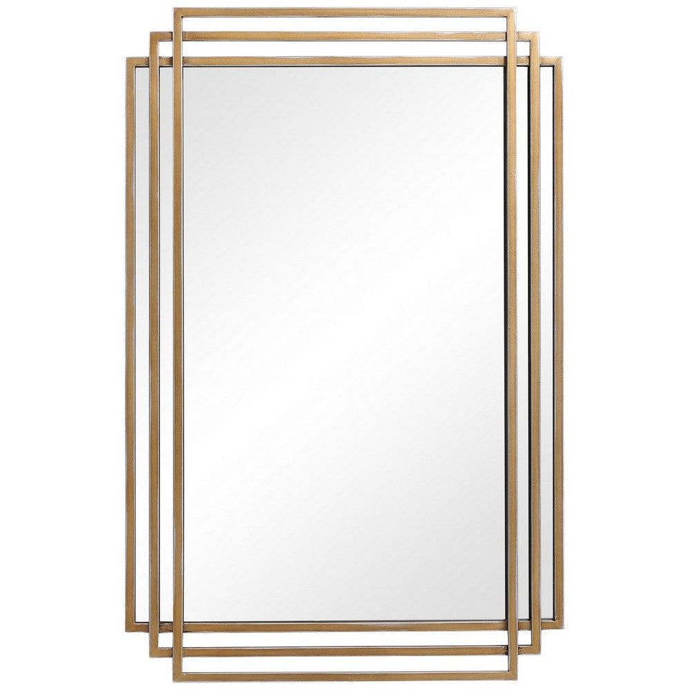 Uttermost Amherst Brushed Gold Mirror By Casagear Home