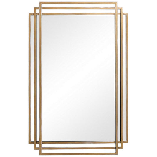 Uttermost Amherst Brushed Gold Mirror By Casagear Home