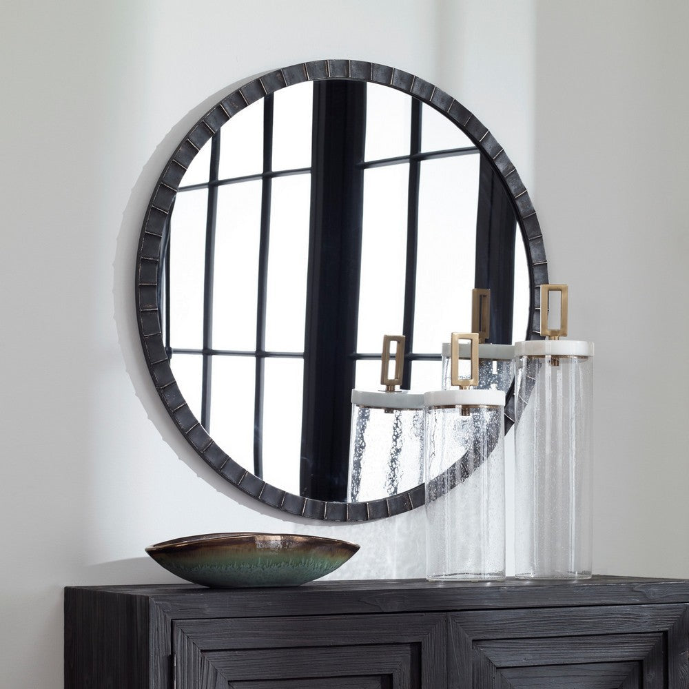 Uttermost Dandridge Round Industrial Mirror By Casagear Home UT-09702