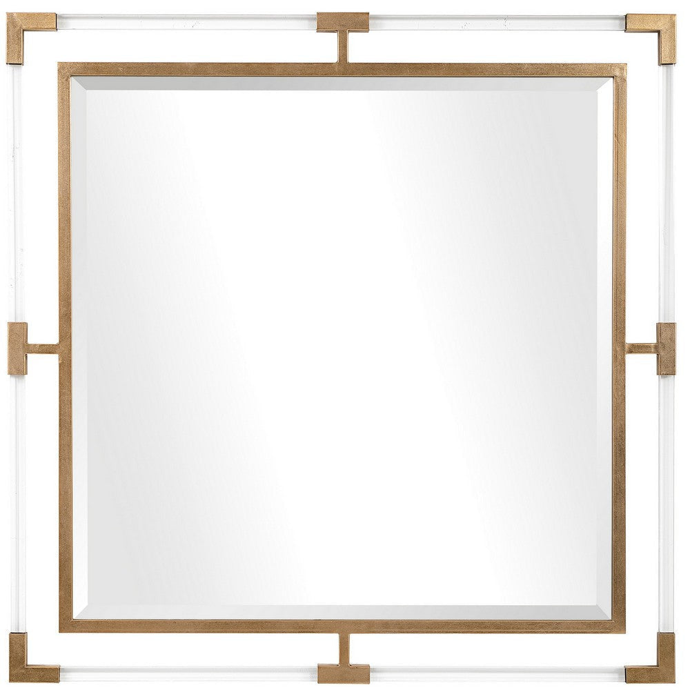 Uttermost Balkan Golden Square Mirror By Casagear Home