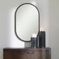 Uttermost Varina Minimalist Black Oval Mirror By Casagear Home UT-09735