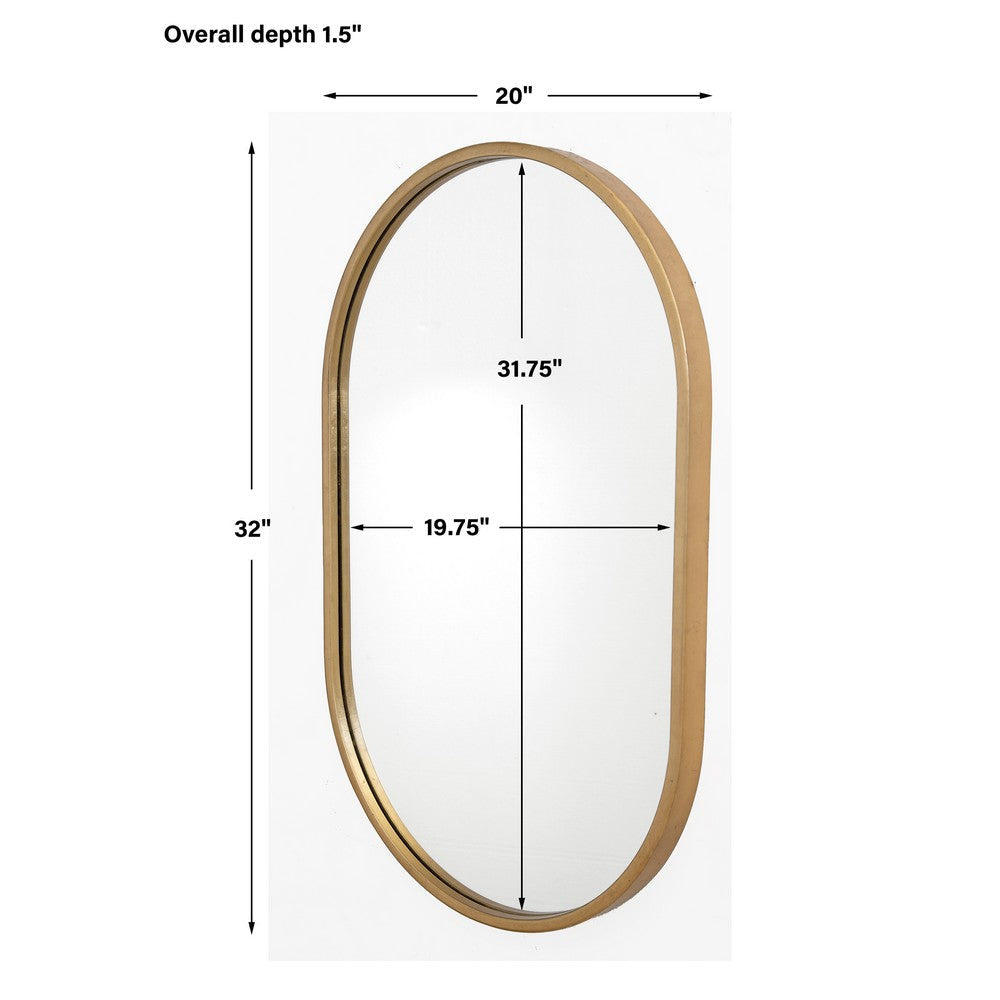 Uttermost Varina Minimalist Gold Oval Mirror By Casagear Home UT-09736