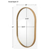 Uttermost Varina Minimalist Gold Oval Mirror By Casagear Home UT-09736