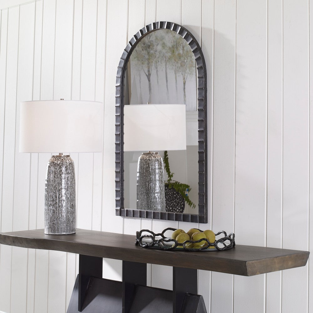 Uttermost Dandridge Black Arch Mirror By Casagear Home UT-09784