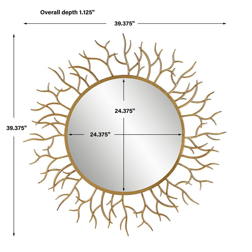 Uttermost Into The Woods Gold Round Mirror By Casagear Home UT-09814