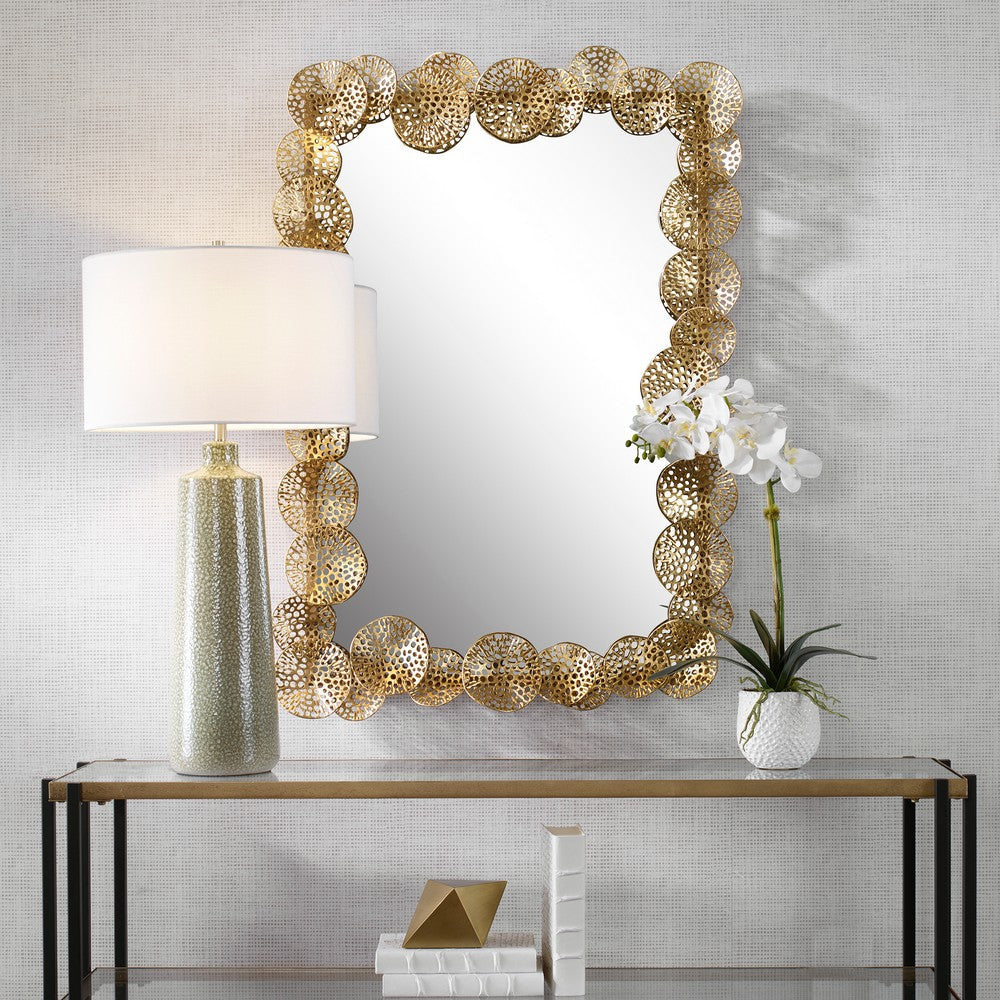 Uttermost Ripley Gold Lotus Mirror By Casagear Home UT-09815