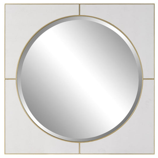 Uttermost Cyprus White Square Mirror By Casagear Home