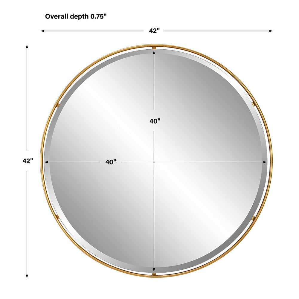 Uttermost Canillo Gold Round Mirror By Casagear Home UT-09832