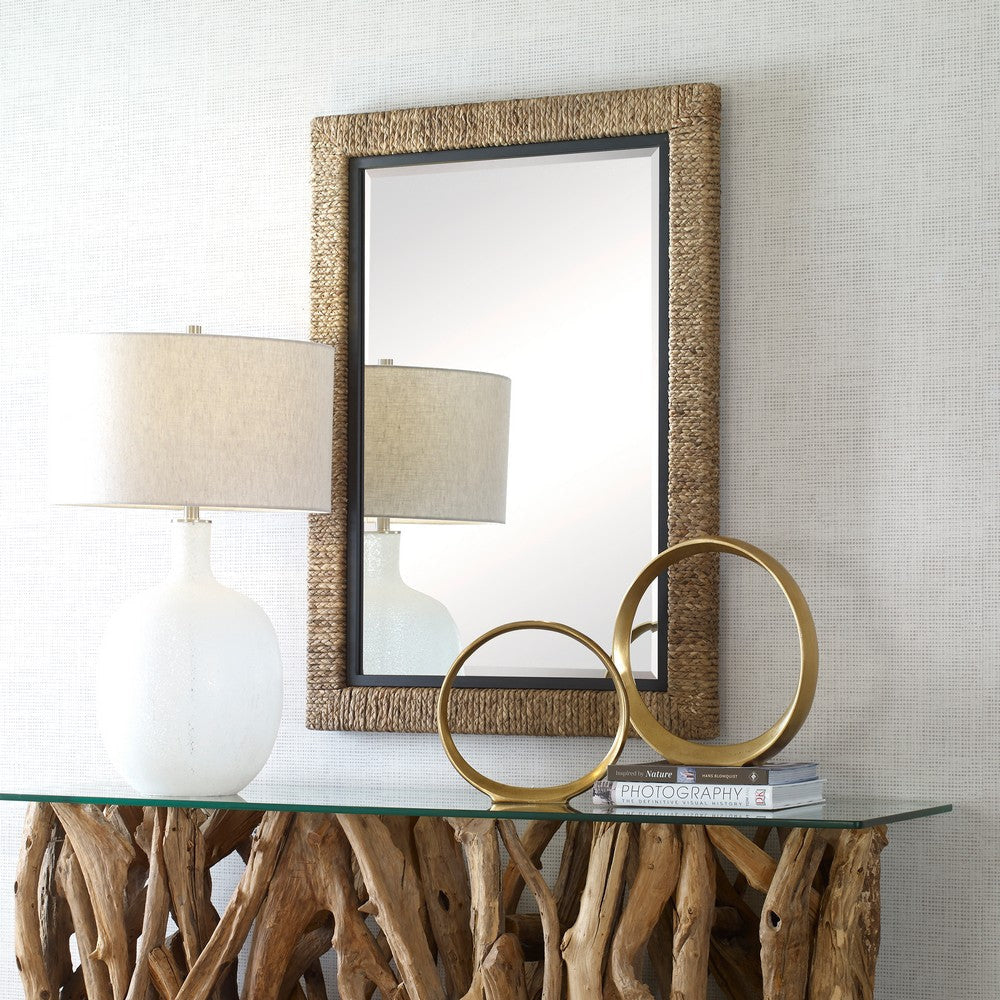 Uttermost Island Braided Straw Mirror By Casagear Home UT-09853