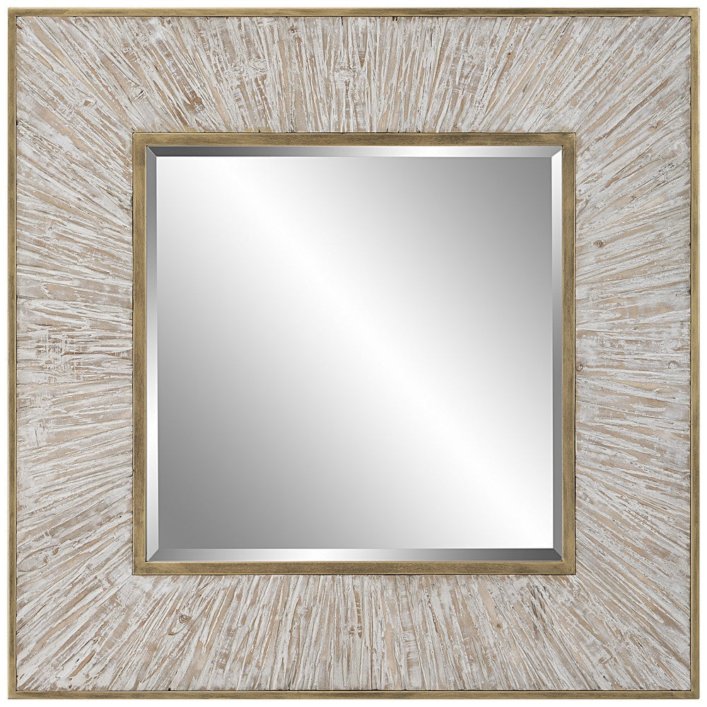 Uttermost Wharton Whitewashed Square Mirror By Casagear Home