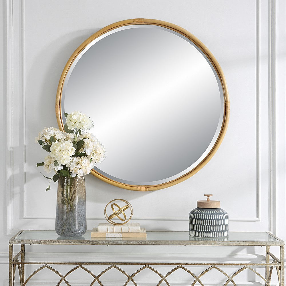 Uttermost Drift Away Rattan Round Mirror By Casagear Home UT-09859