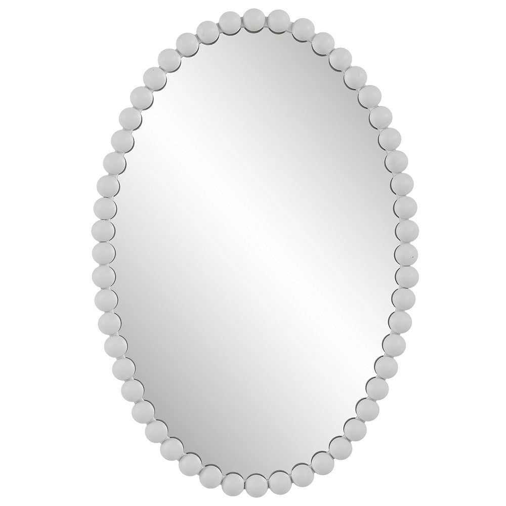 Uttermost Serna White Oval Mirror By Casagear Home