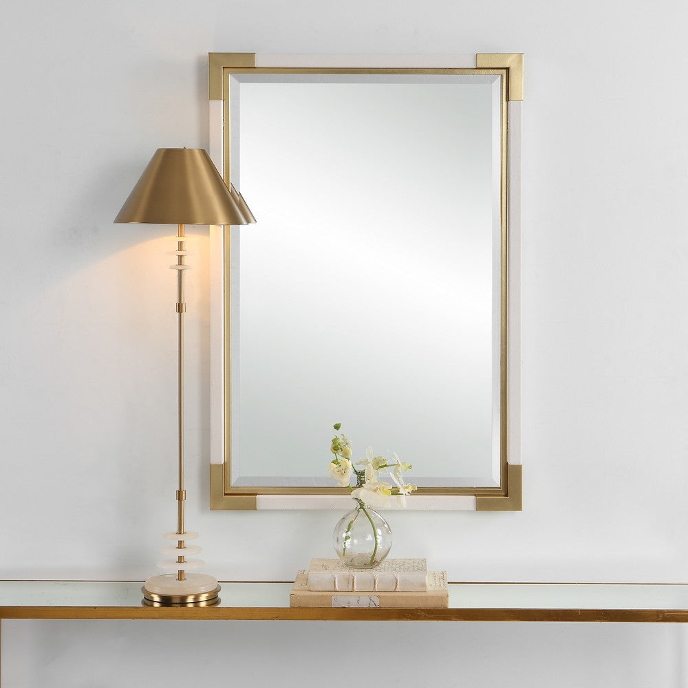 Uttermost Malik White & Gold Mirror By Casagear Home UT-09879