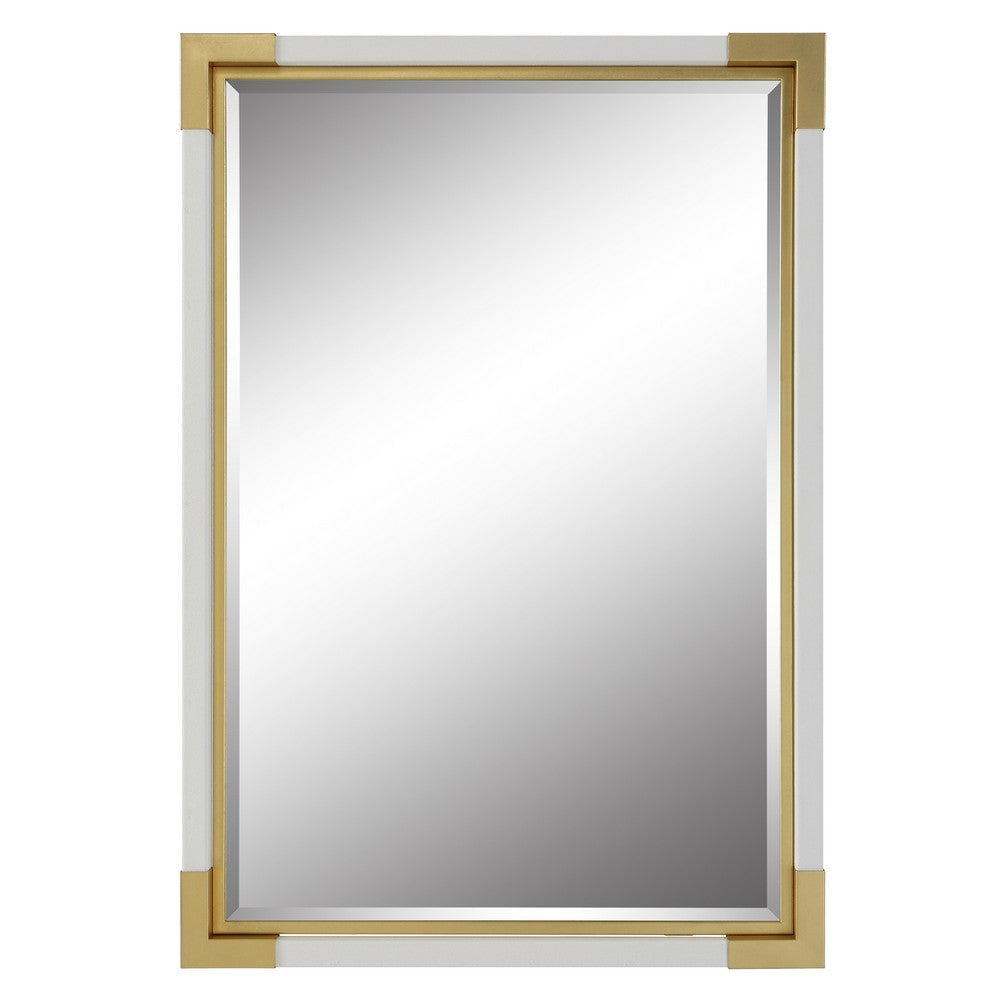 Uttermost Malik White & Gold Mirror By Casagear Home