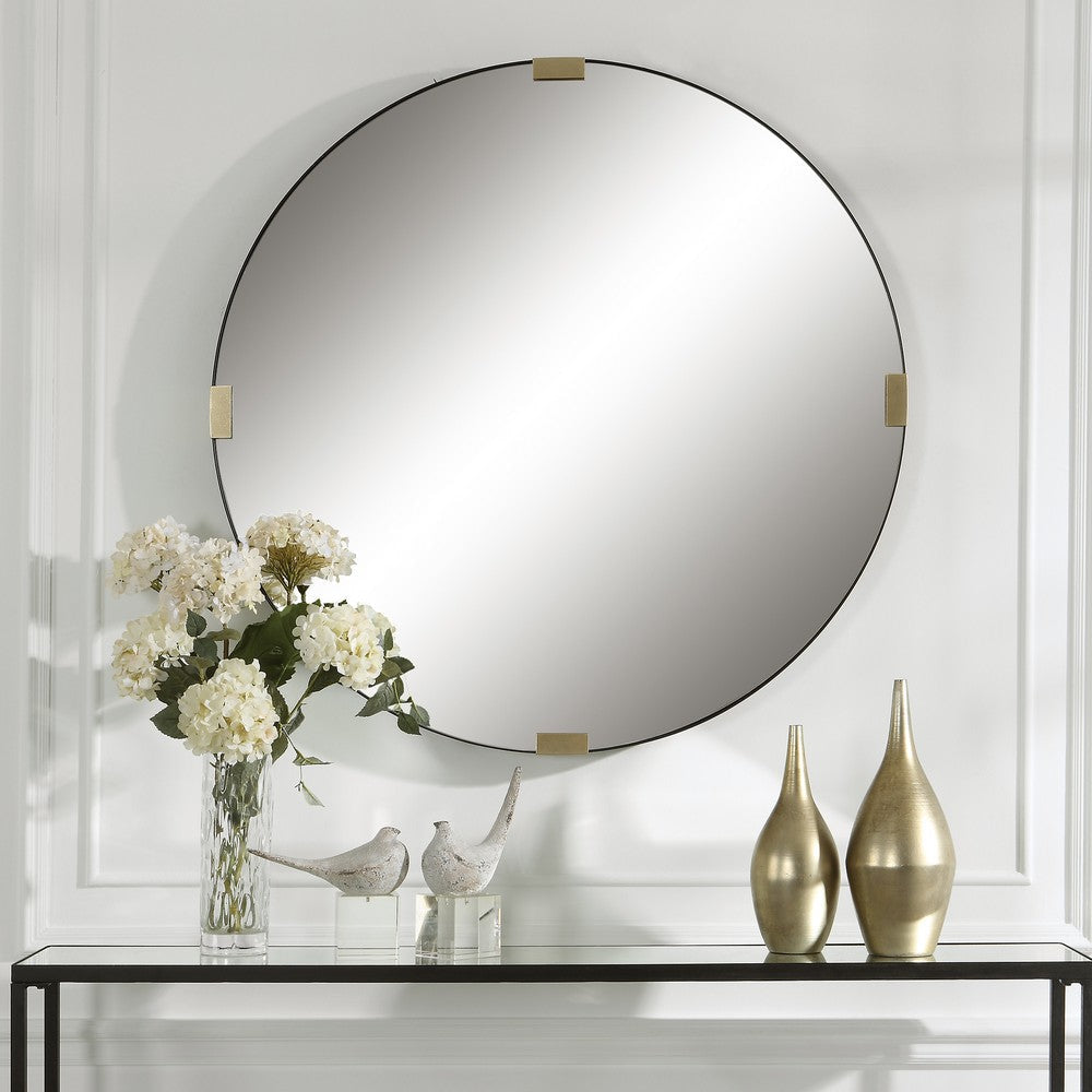 Uttermost Clip Modern Round Mirror By Casagear Home UT-09882