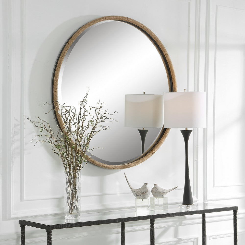 Uttermost Ranchero Natural Rope Round Mirror By Casagear Home UT-09887