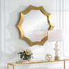 Uttermost Flare Brushed Brass Round Mirror By Casagear Home UT-09906