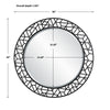 Uttermost Mosaic Metal Round Mirror By Casagear Home UT-09907