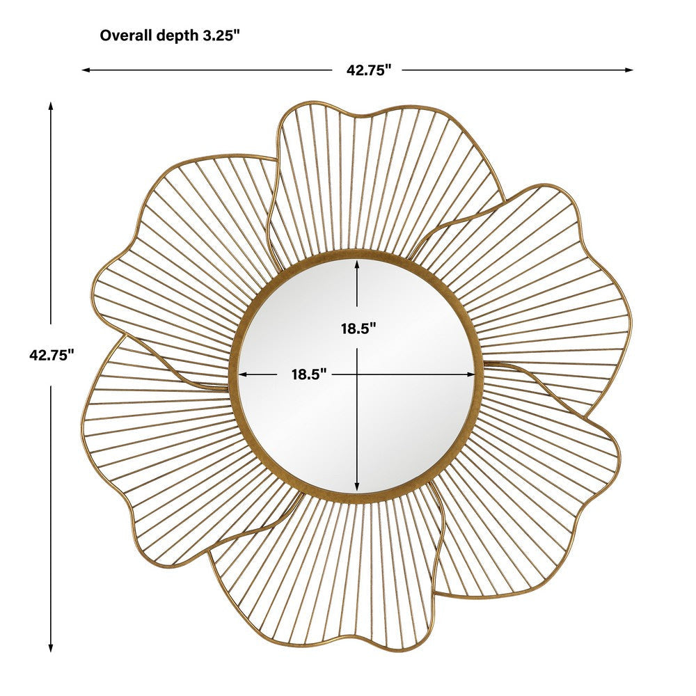 Uttermost Blossom Gold Floral Mirror By Casagear Home UT-09912