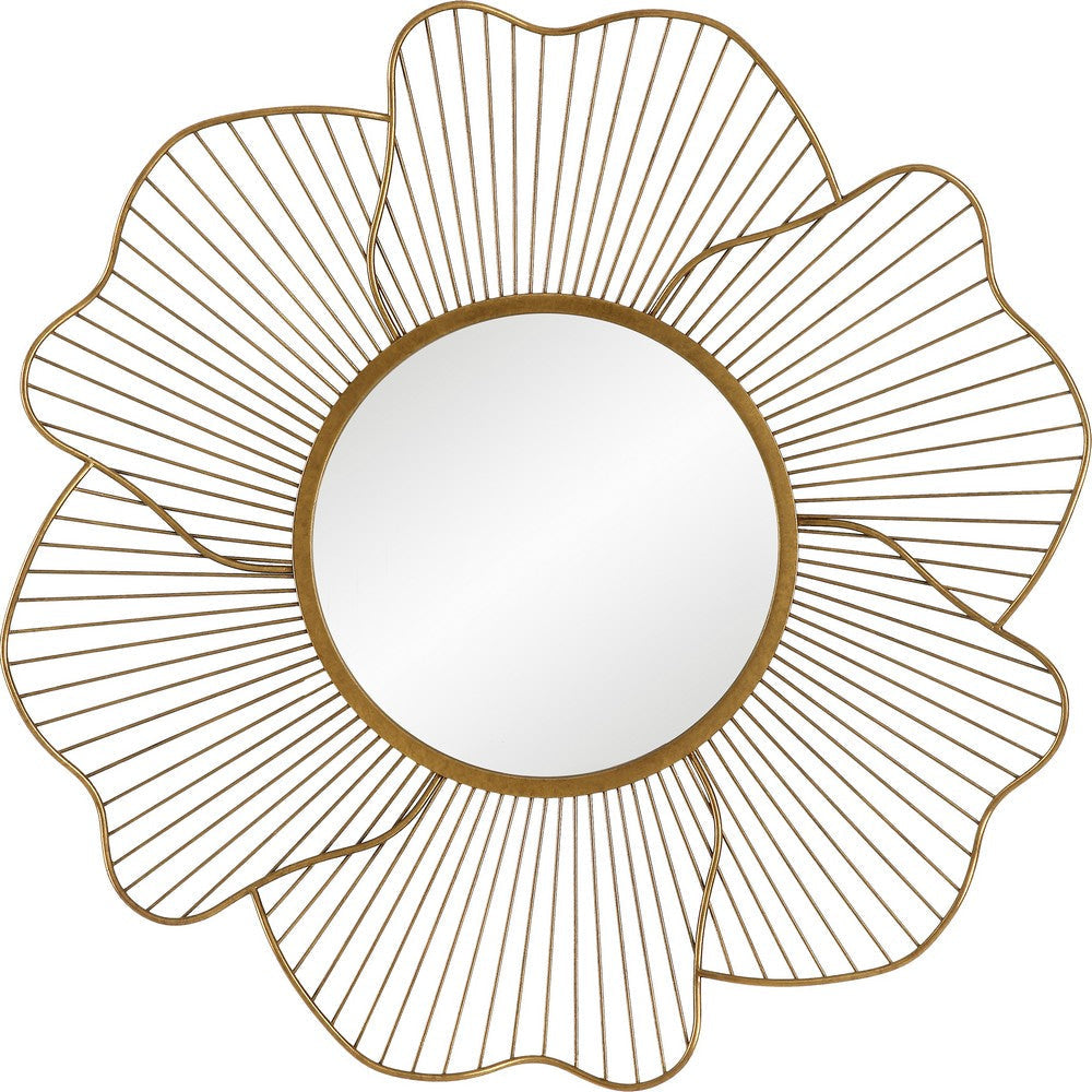 Uttermost Blossom Gold Floral Mirror By Casagear Home