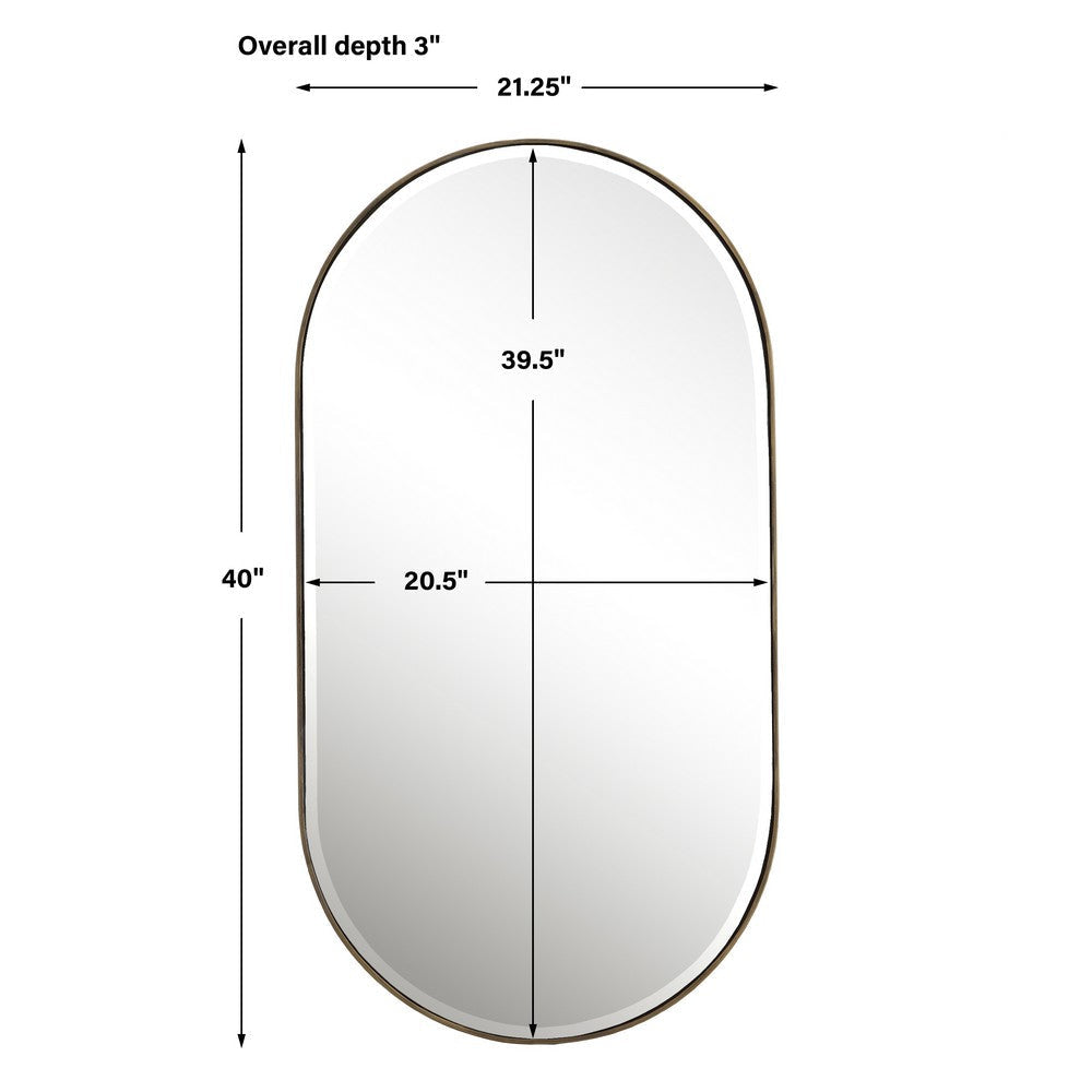 Uttermost Lago Oval Gold Mirror By Casagear Home UT-09914