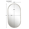 Uttermost Lago Oval Gold Mirror By Casagear Home UT-09914