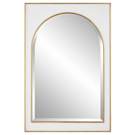 Uttermost Crisanta Gloss White Arch Mirror By Casagear Home