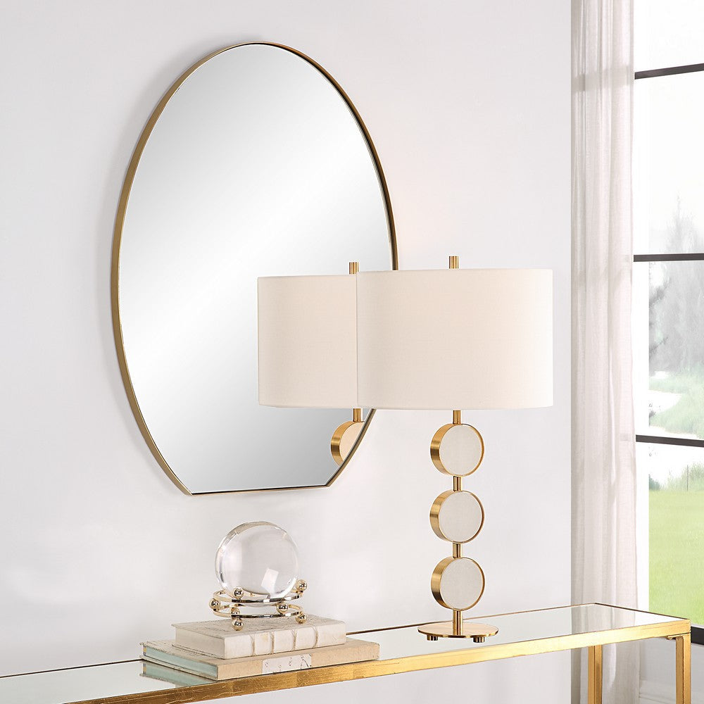 Uttermost Cabell Brass Oval Mirror By Casagear Home UT-09924