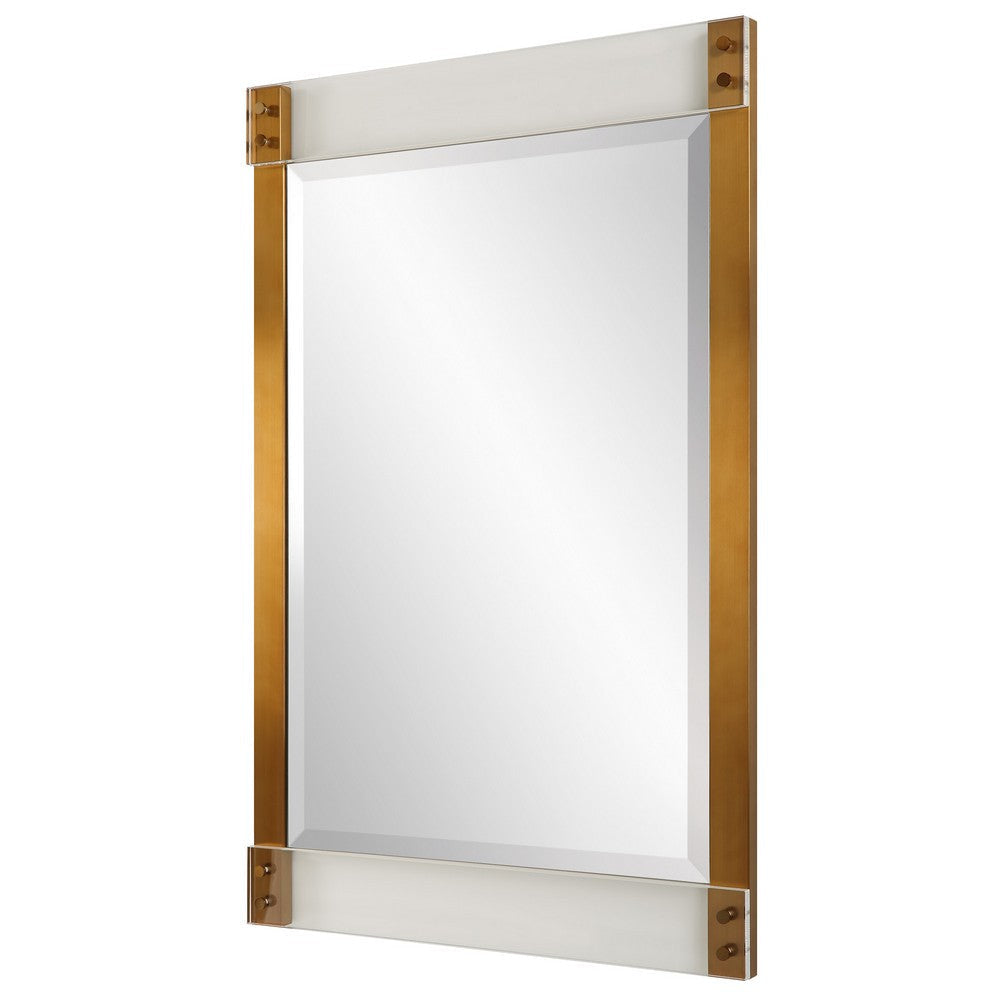 Uttermost Nera Plated Brass Mirror By Casagear Home UT-09953