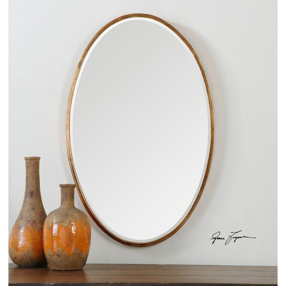 Uttermost Herleva Gold Oval Mirror By Casagear Home UT-12894