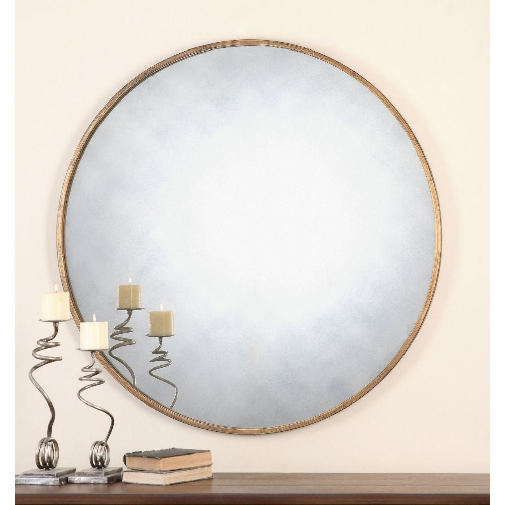 Uttermost Junius Round Gold Mirror By Casagear Home UT-13887