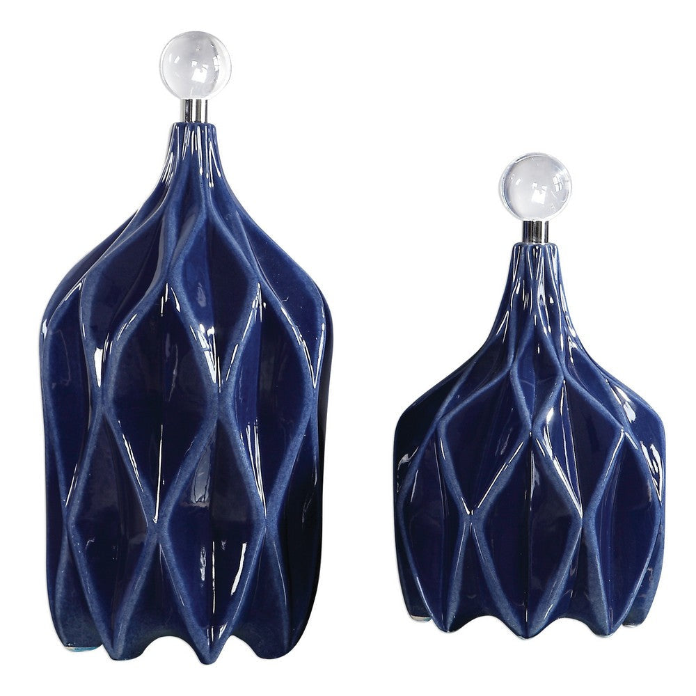 Uttermost Klara Geometric Bottles, S/2 By Casagear Home