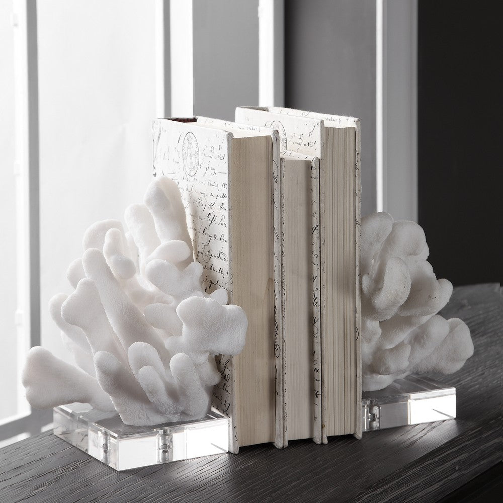 Uttermost Charbel White Bookends Set/2 By Casagear Home UT-17549