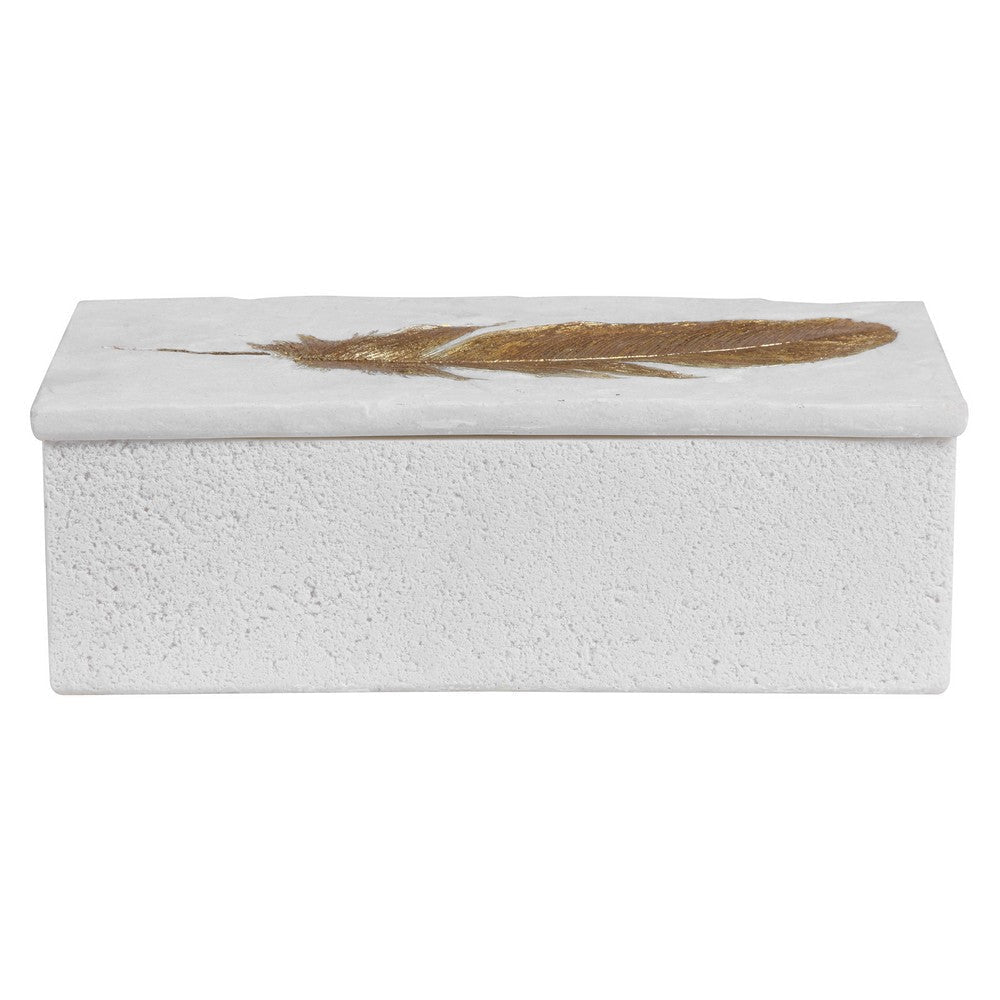 Uttermost Nephele White Stone Box By Casagear Home UT-17724