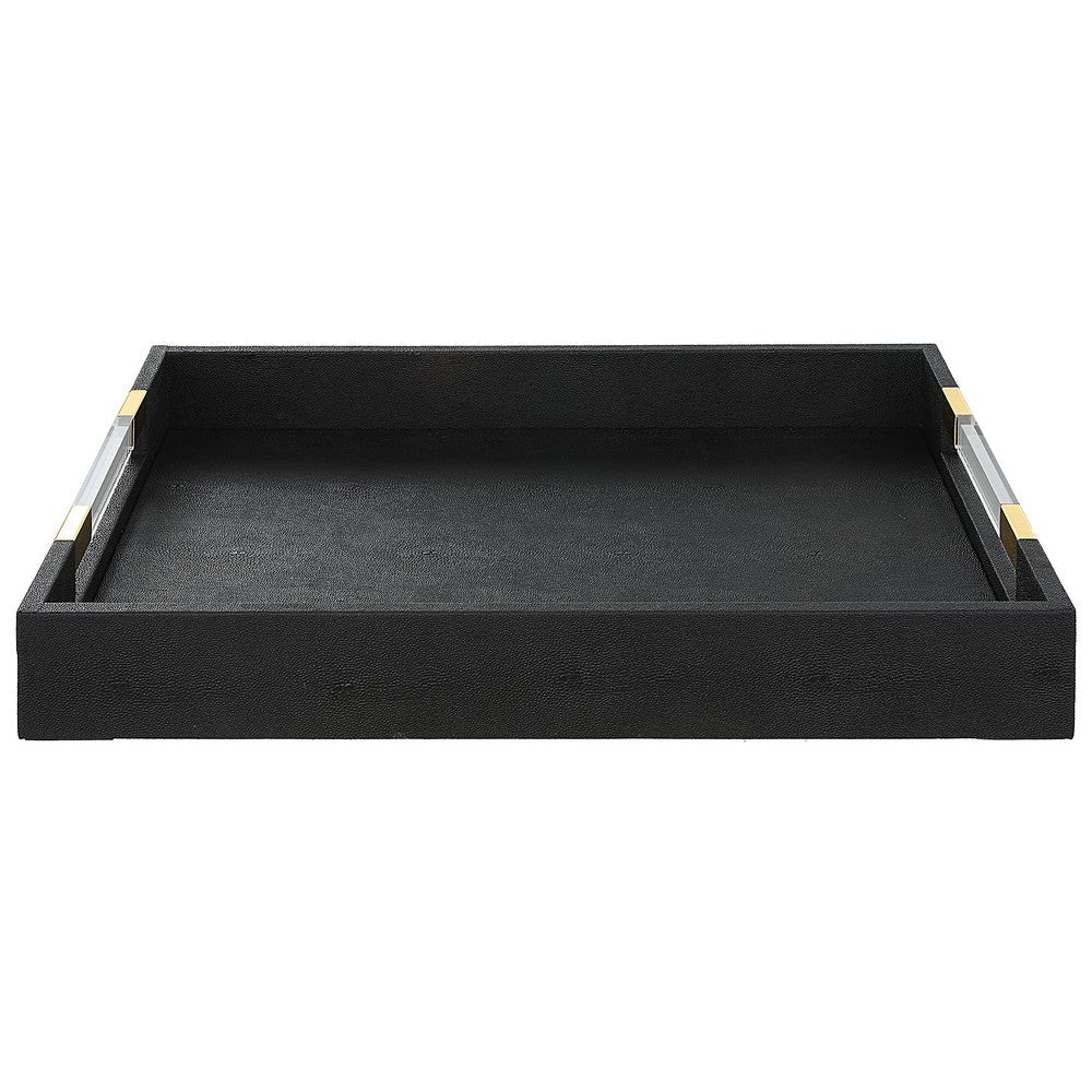 Uttermost Wessex Black Shagreen Tray By Casagear Home