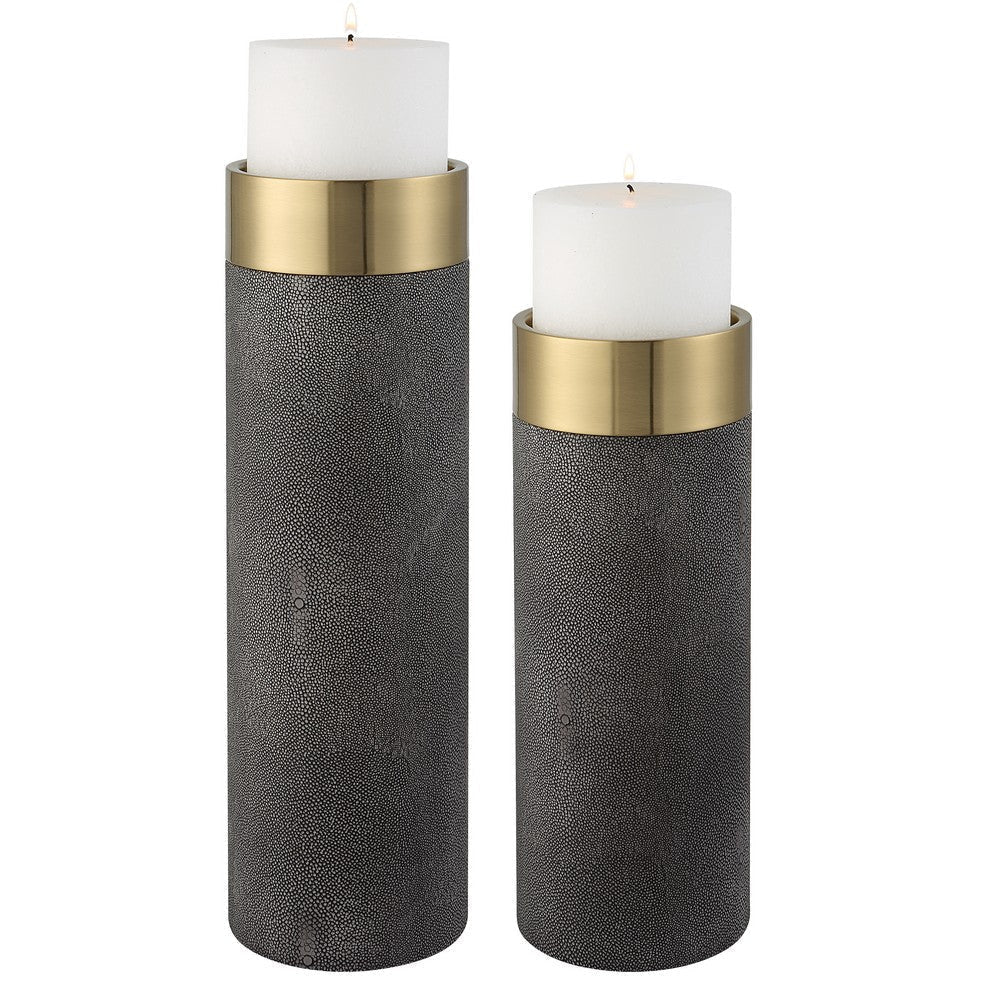 Uttermost Wessex Gray Candleholders, S/2 By Casagear Home