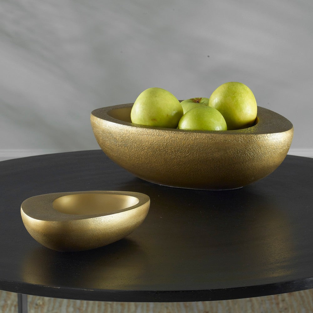 Uttermost Ovate Brass Bowls Set Of 2 By Casagear Home UT-18081