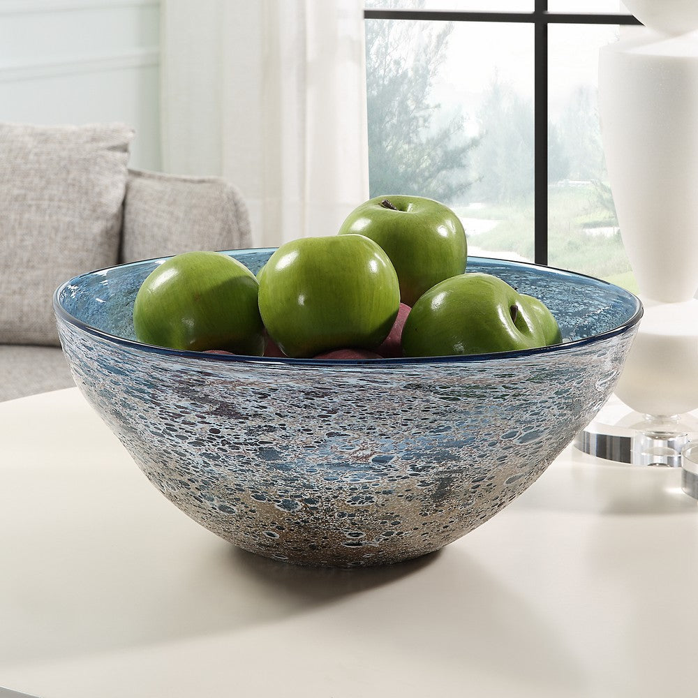 Uttermost Genovesa Aqua Glass Bowl By Casagear Home UT-18099