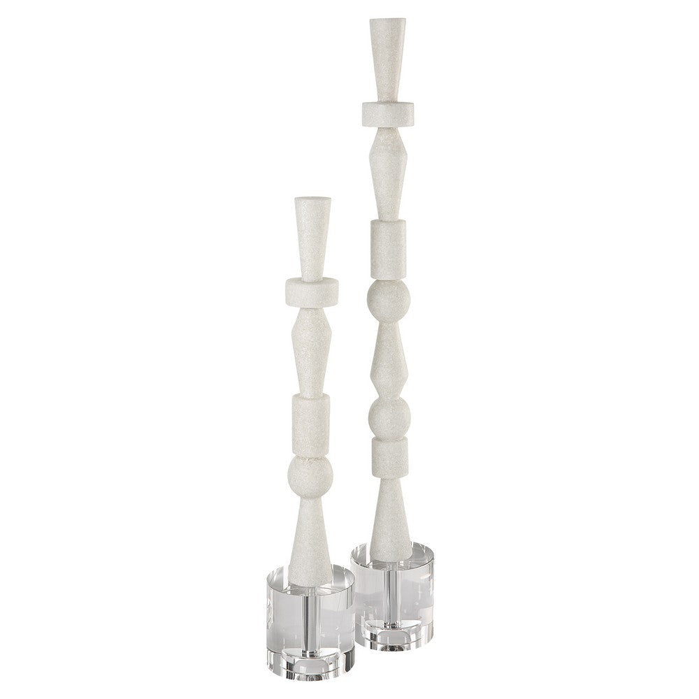 Uttermost Norte White Stone Sculptures, Set/2 By Casagear Home