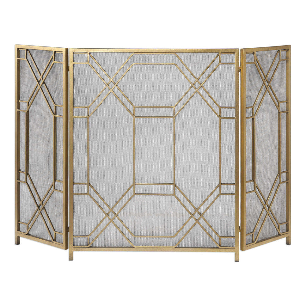 Uttermost Rosen Gold Fireplace Screen By Casagear Home