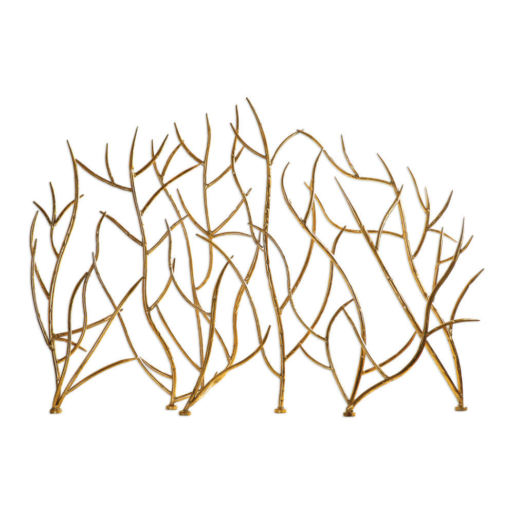 Uttermost Gold Branches Decorative Fireplace Screen By Casagear Home